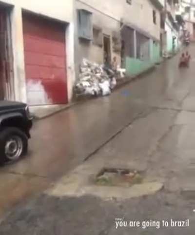 Water slide favela edition