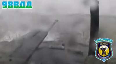Russian POV: armored vehicle of paratrooper division attacking in Avdiivka direction. 