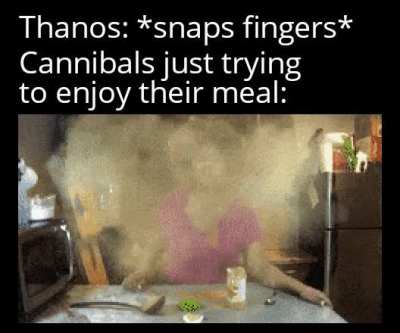 Enjoying the meal and then ......