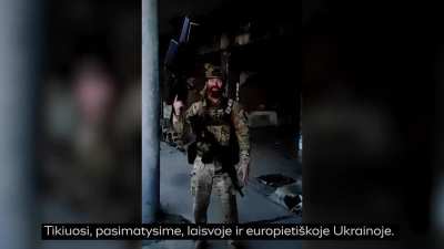Ukranian servicemen thanking Lithuanians for donated SkyWiper anti drone weapons