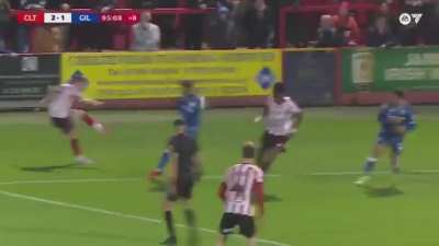 Mo Faal scores a game winner for Cheltenham