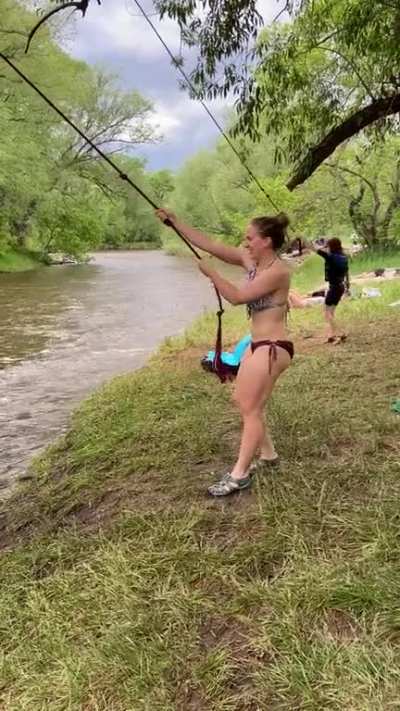 The Poudre is running high, fast, and cold but it’s refreshing!