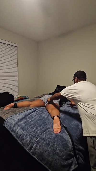 Ebony BBW Tickled Bed Bound (Preview)