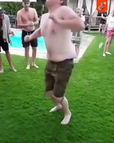 At doing a backflip