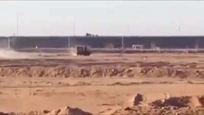 An Iraqi RPG hit a Daesh truck bomb that was advancing slowly (2016, Iraq)