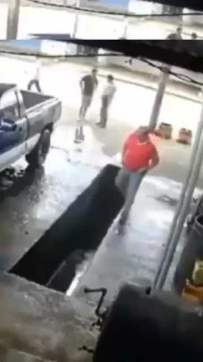 Think twice before stretching your legs to cross a hole