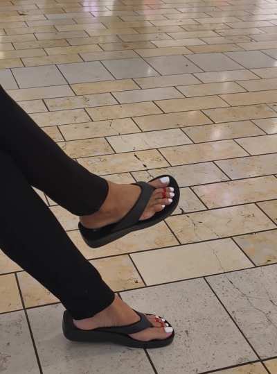 Seeing if anyone notices my new red toe rings....