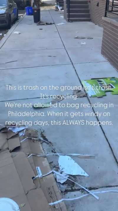 All this trash on the street isn’t all trash. Most of it (in my area at least) is recycling.