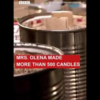 93 year old spends her days making trench candles for Ukraine troops ... 