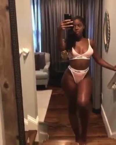 LOOKING GOOD IN HER MATCHING BRA & PANTIES SET