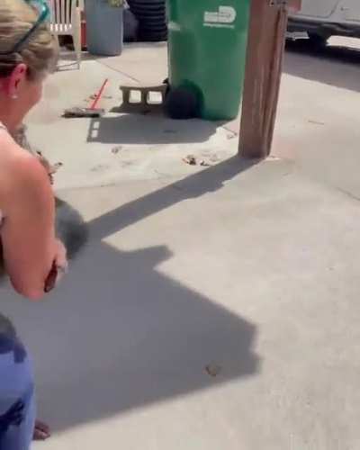 This baby chimp was born with broken ribs, had pneumonia, and was abandoned by his own mother. This Couple raised him and showed him love — this is how he reacts whenever he sees them now.