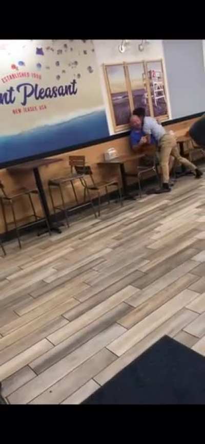 Employee fights a customer