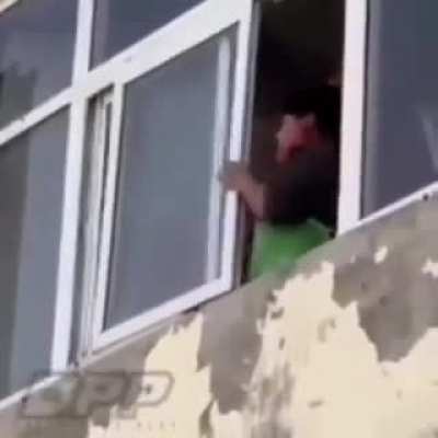 Removing a wasp nest