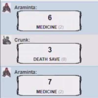 Perfectly Cut Scream, Death Save Edition (D&D context in comments!)