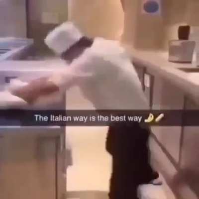 Found footage of Peppino making his world-class pizza