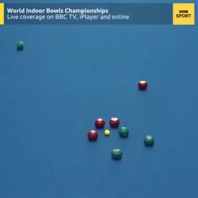 The way this amazing bowls shot develops