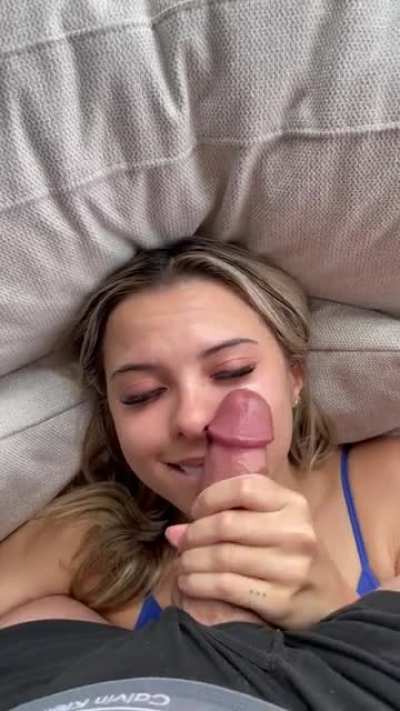 I let him use my mouth whenever he wants 😉