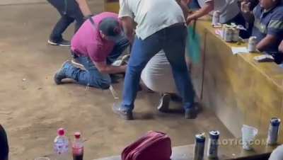 Cock fighting causes chaos