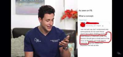 Real doctor reacts to anti-vax comments