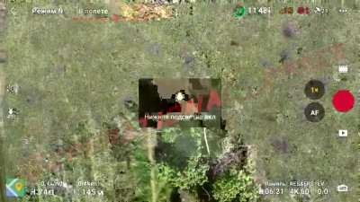 Russian drones dropping grenades on UA drones