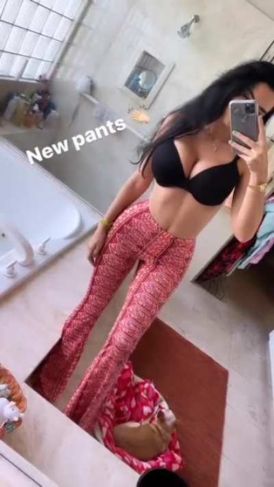 Forgot her shirt