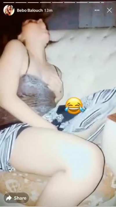 Touching herself