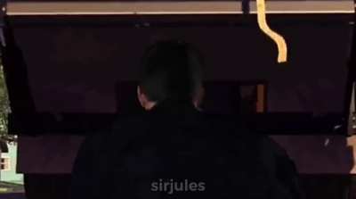 Barry Allen runs towards the truck