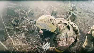 Intense firefight near Bakhmut. Shared by Yuri Butusov.