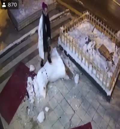 A snowman's sweet taste of revenge.