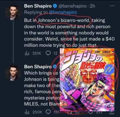 Benjamin Sharp Cheddar is a JJBA fan!?