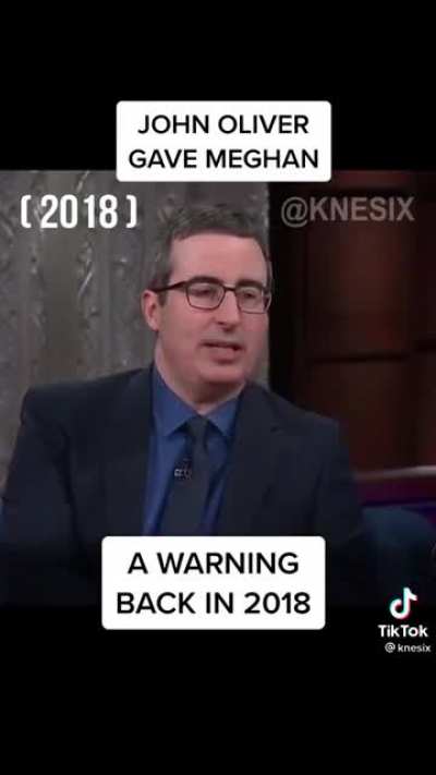 John Oliver on Meghan Markle in 2018