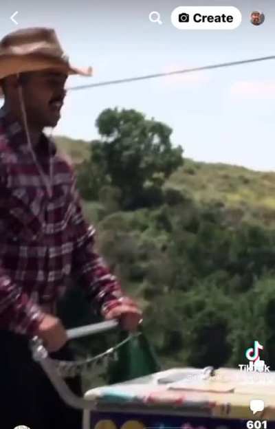 Take my ice cream cart down the old time road….