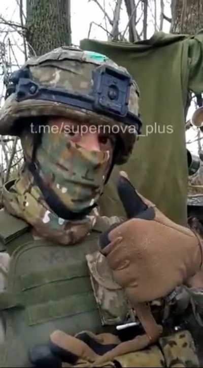 UA POV Ukrainian defensive position in Bakhmut is staffed by foreign (Spanish?) volunteers