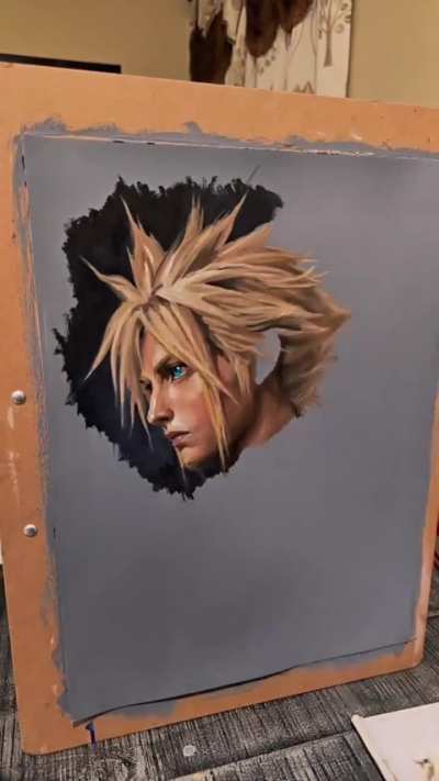Painting cloud strife from scratch