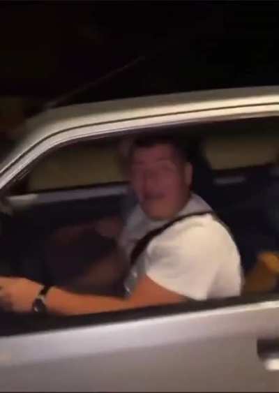 Bro did a stoppie in a vehicle
