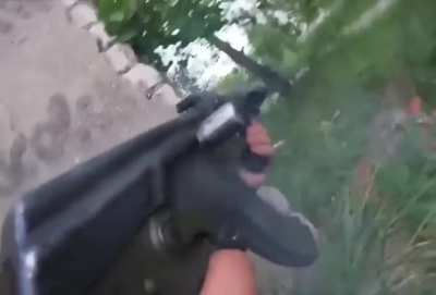 RU POV: Pov of a Russian soldier shooting a Ukrainian.