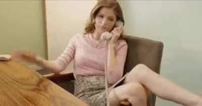 Anna Kendrick is your ditsy new secretary who is awful at her job but let's you fuck her face and ass whenever you want