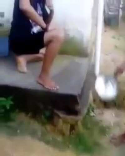 Brazilian dude tries to scare his mom