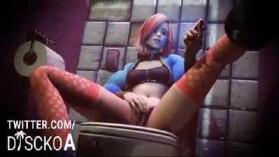 D.Va in the club bathroom [Discko] (Overwatch)