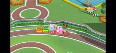 The train is working for yoshi