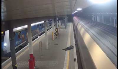 Man gets hit by train and survives