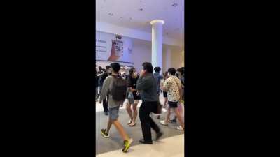 So during Book Expo Thailand 2022 today, a Pro-monаrсhy guy came to the Future Forward party exhibition booth to punch former leader Thanathorn Juang<wbr>roong<wbr>ruang<wbr>kit and shout 