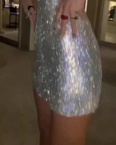 Her body looks so hot in this dress