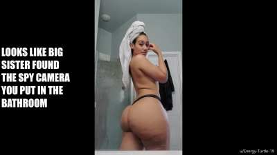[B/S] She Spotted the Camera, Time to Make her Naughty Little Bro Hard All Week