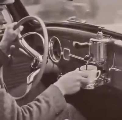 In 1959, Volkswagen Beetle cars offered a coffee maker as an optional extra.