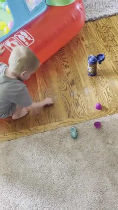 The way my little brother opens Easter Eggs