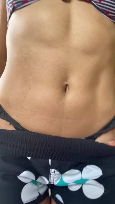 Sometimes I like to see my tummy without my bellybutton piercing, it looks good?