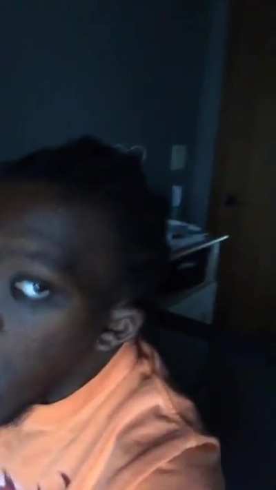 Brucey showing off his new braids