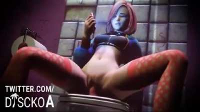 D.Va in the club bathroom [Discko] (Overwatch)