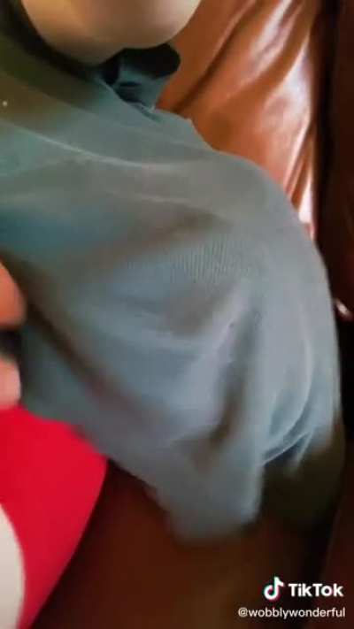 Some nipples and shows her p*ssy
